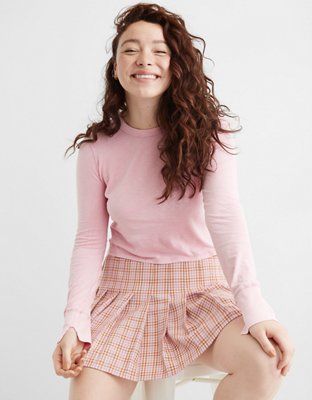 Aerie Long Sleeve Baby Tee | American Eagle Outfitters (US & CA)