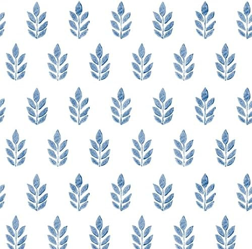 Décor Direct Leaf Block Print, 33 feet Long X 20.5 inch Wide, Wallpaper Roll Neutral | Amazon (US)