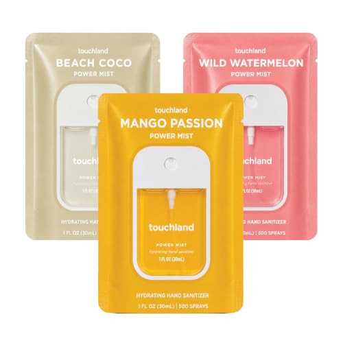 Touchland Tropical Trio Hydrating Hand Sanitizer Spray Set Travel Size | Amazon (US)