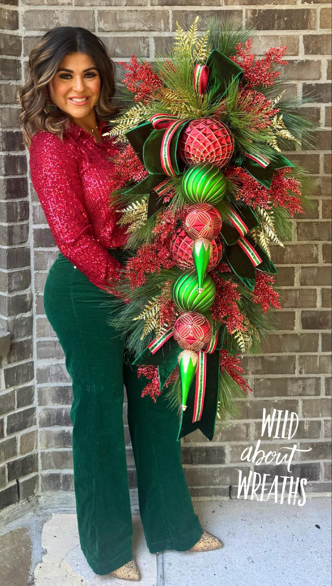 Xl Glamorous Traditional Xmas Swag - Etsy | Etsy (US)