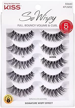 Amazon.com : KISS Products So Wispy Lashes, 5 Pair (Package May Vary) : Eyelash Tools : Beauty & ... | Amazon (US)