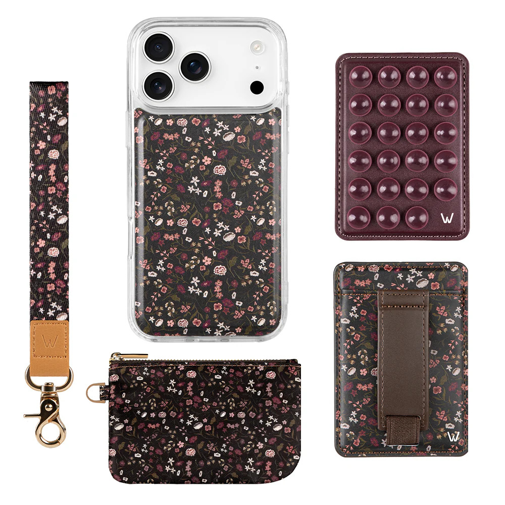 Twilight Blossom Burgundy Walli Pop Bundle | Walli Cases