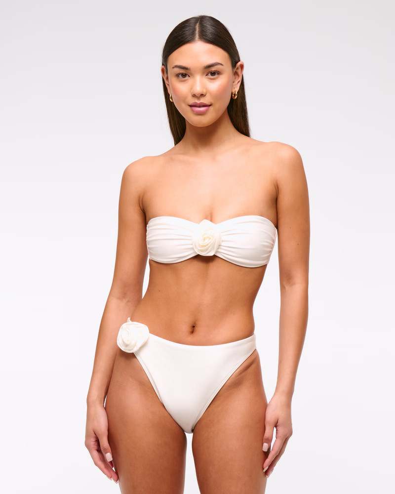 Rosette Mid Rise High-Leg Moderate Bottom | Abercrombie & Fitch (US)