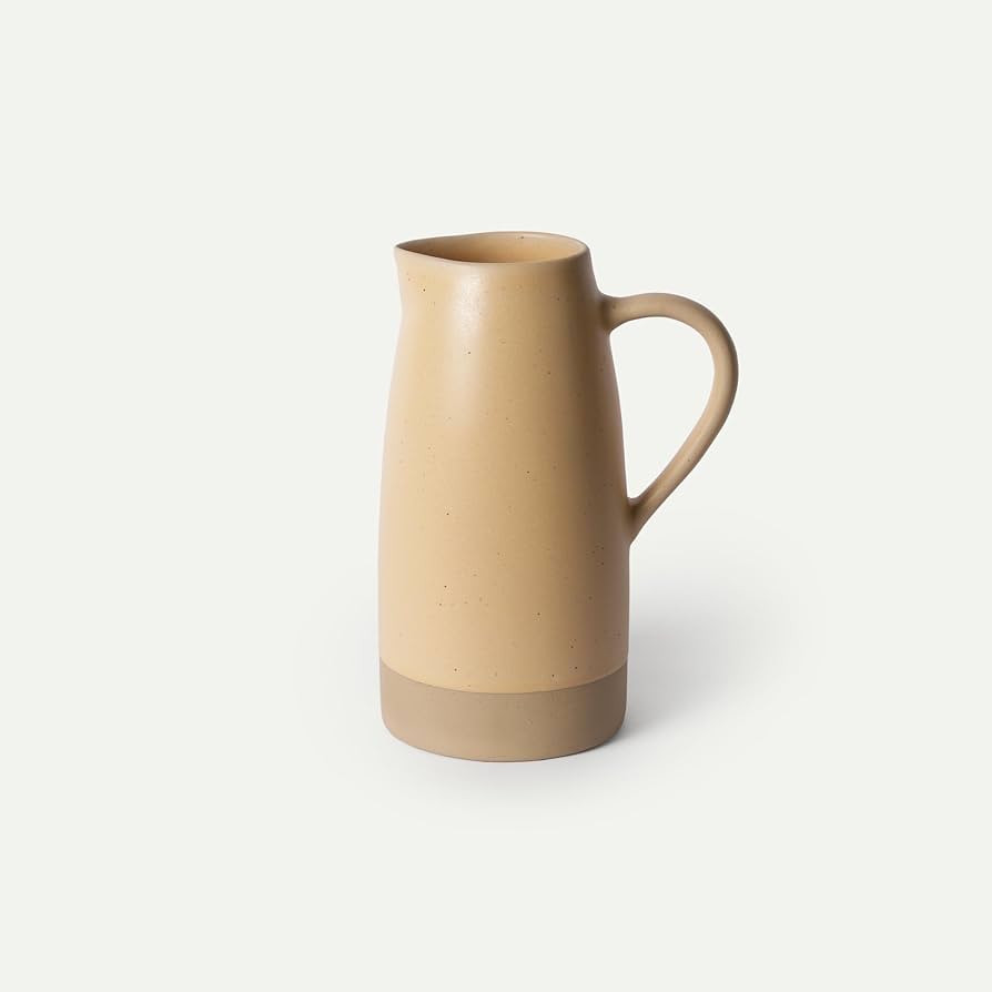Mora Ceramic Giant Water Pitcher with Handle, 55oz Stoneware Jug Carafe for Drinks, Juice, Flower... | Amazon (US)