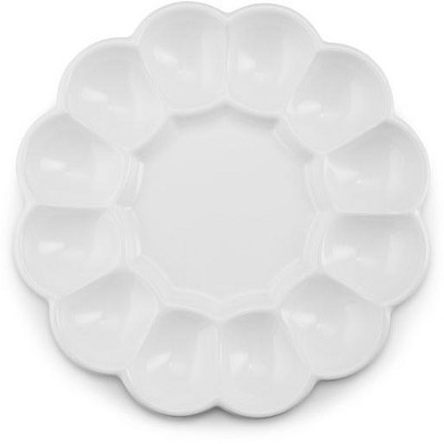 Kook Ceramic Deviled Egg Tray, Holds 12 Eggs, 10 in, White | Target
