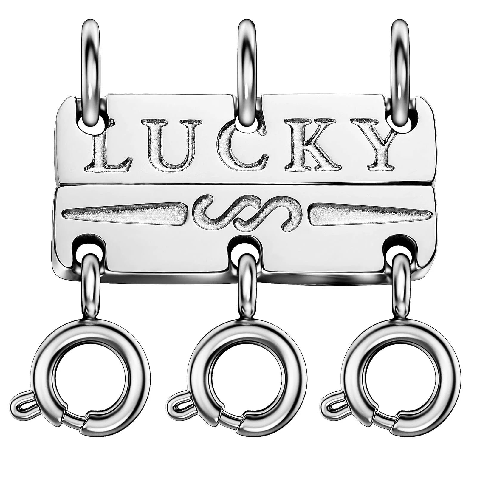LUCKY Necklace Layering Clasps Separator for Stackable Necklaces Chains ,18K Gold and Silver Plat... | Walmart (US)