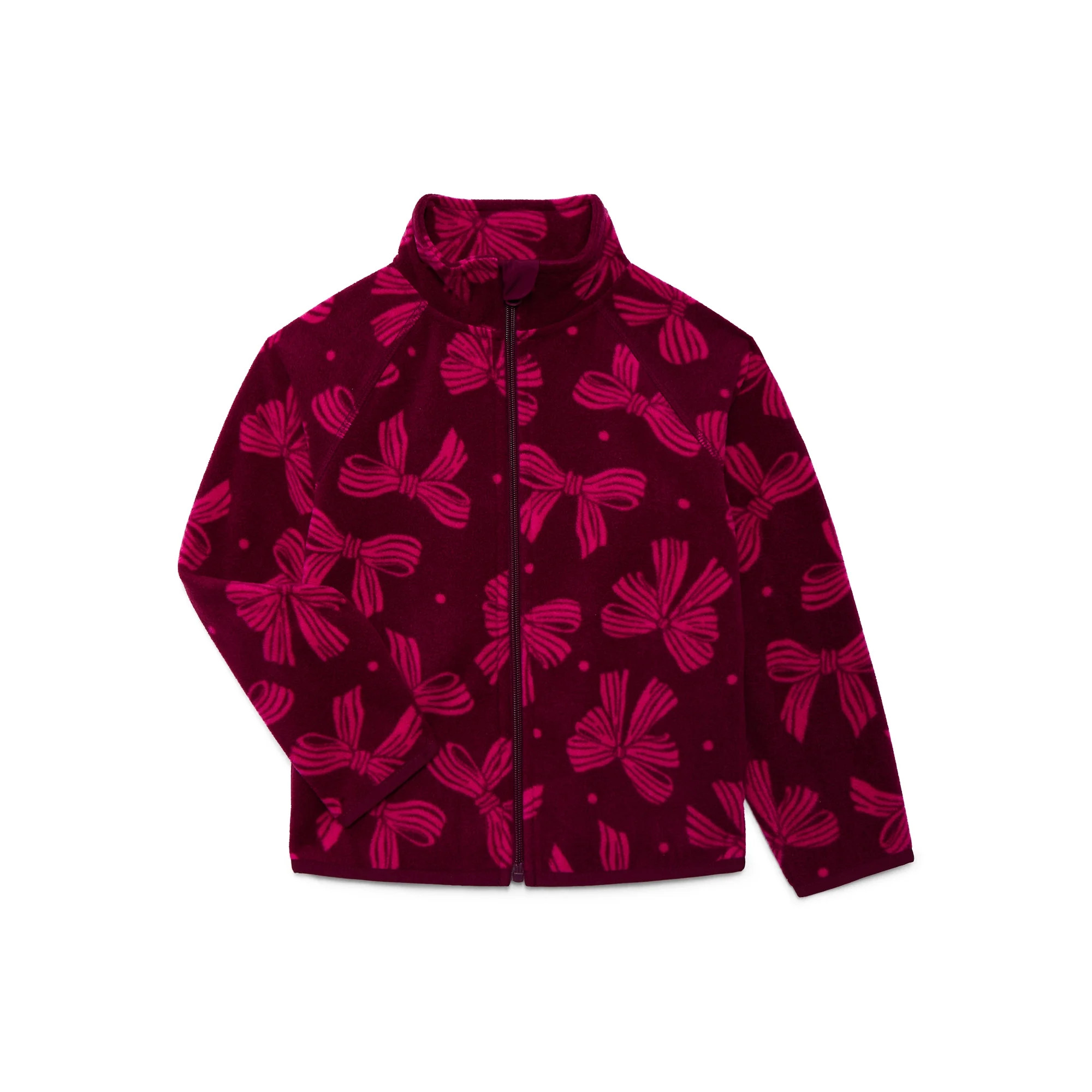 Wonder Nation Girls Microfleece Full Zip Jacket, Sizes 4-18 | Walmart (US)