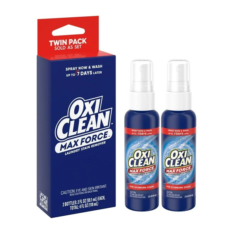 OxiClean Max Force Laundry Stain Remover Spray, 2 fl oz, 2PK | Walmart (US)