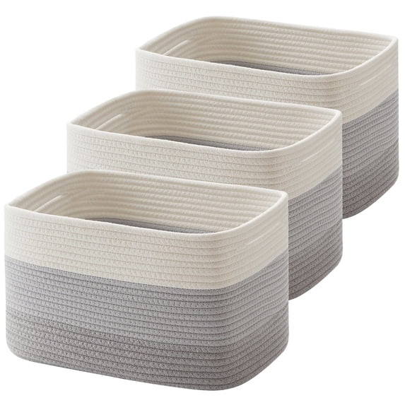 CHERISHGARD Storage Basket, Laundry Basket 3 Pieces, Woven Baskets for Storage for Toys, Towel | Walmart (US)
