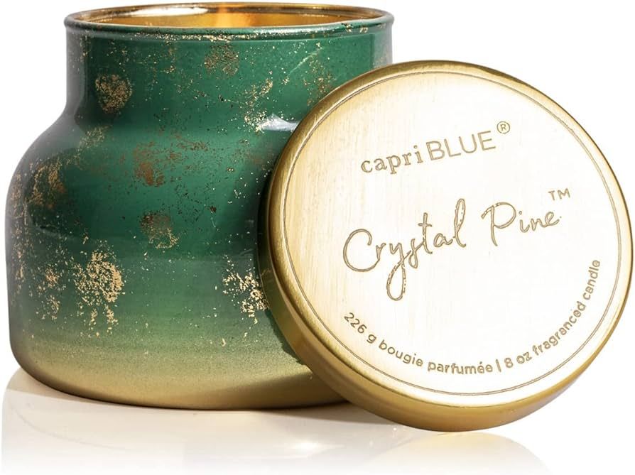 Capri Blue Glimmer Petite Signature Jar - Crystal Pine Scented Candle with Ombre Glass Candle Hol... | Amazon (US)