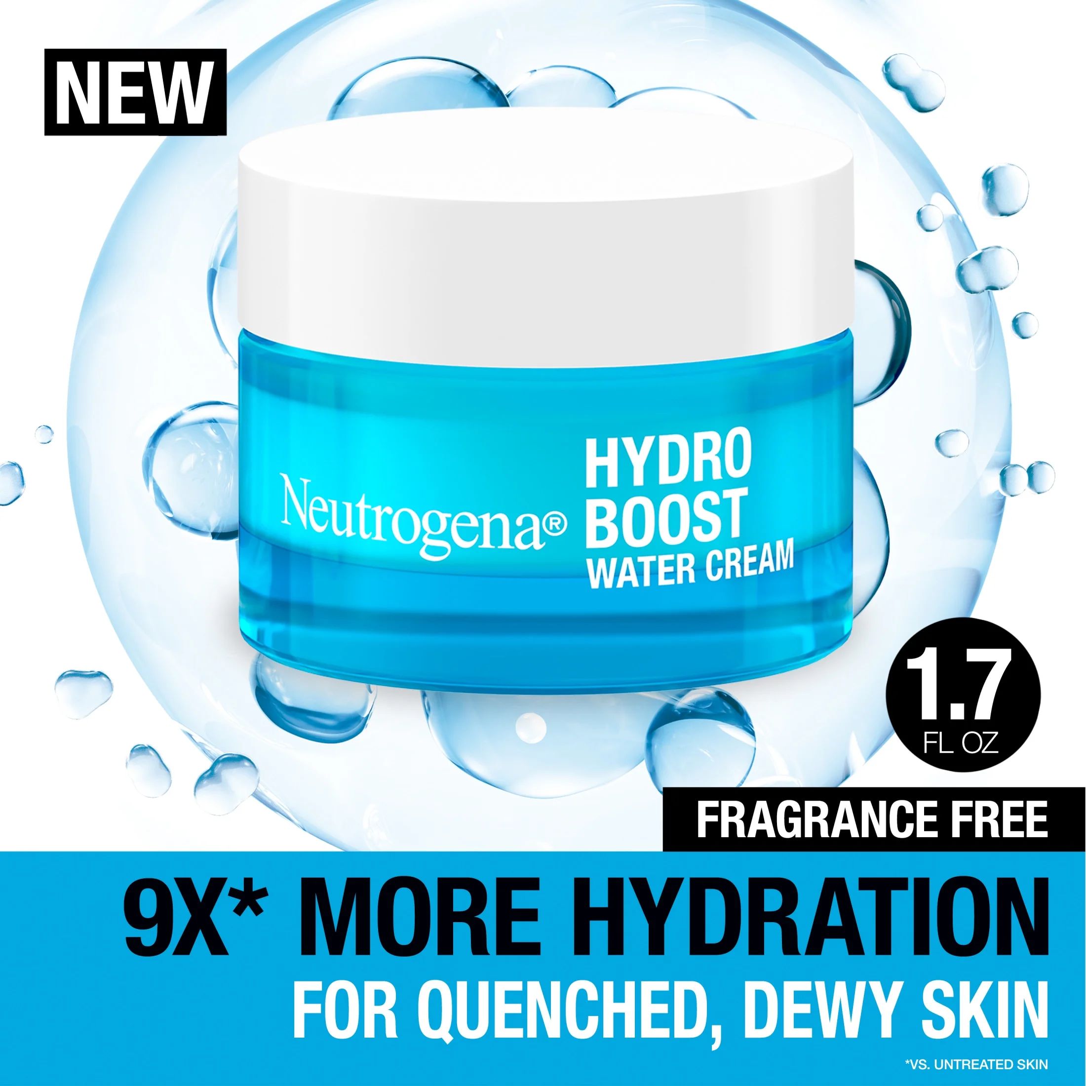 Neutrogena Hydro Boost Water Cream Face Moisturizer with Hyaluronic Acid, Fragrance Free, 1.7 oz ... | Walmart (US)