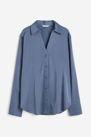 Oversized Double-breasted Blazer - Dusty blue - Ladies | H&M US | H&M (US + CA)