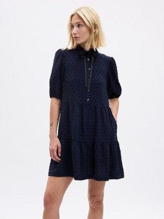 Puff Sleeve Tiered Mini Dress | Gap (US)