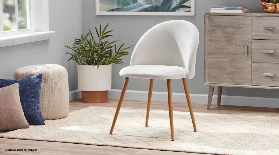 Mainstays Modern Accent Chair, Cream White | Walmart (US)
