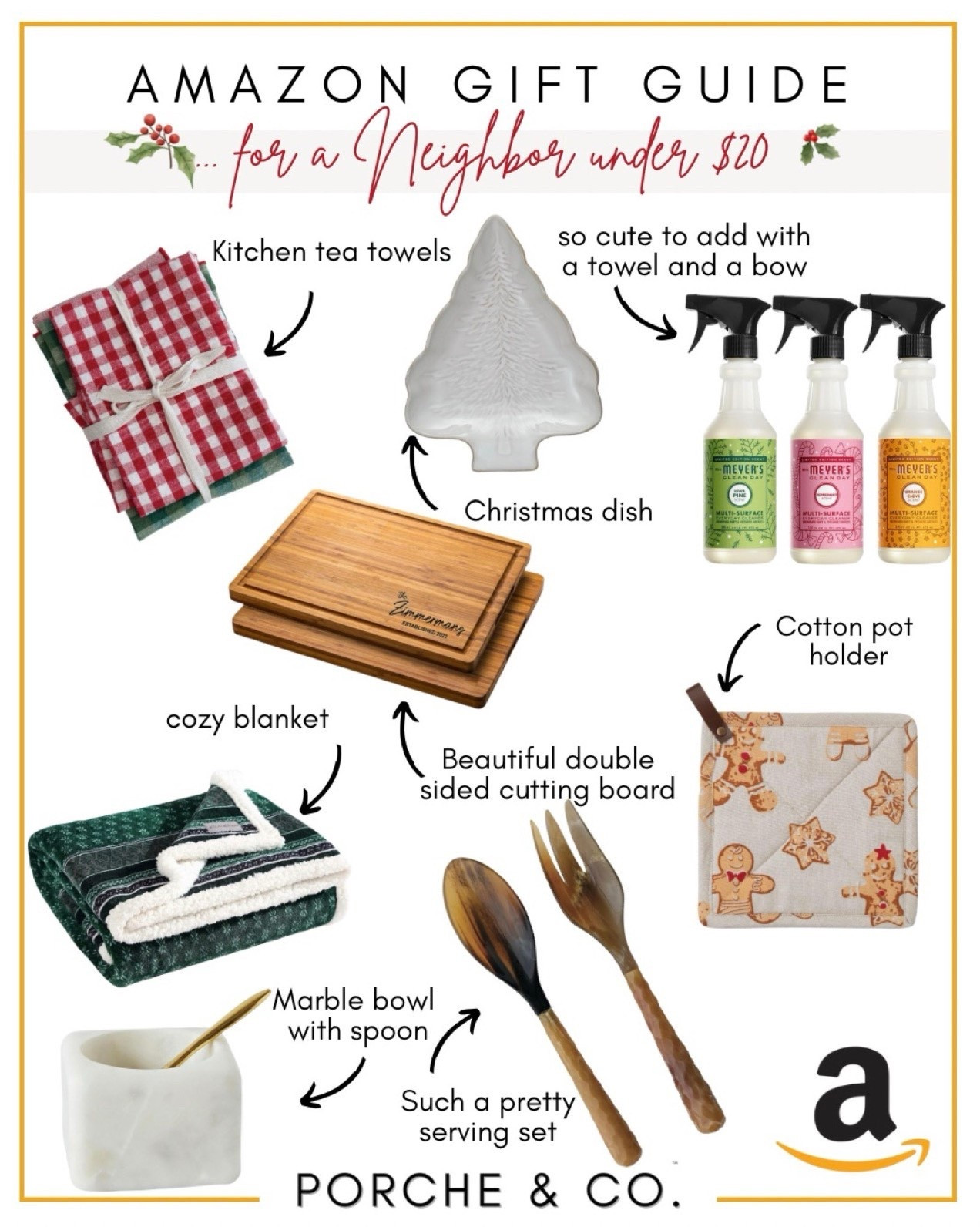 Thoughtful neighbor gifts under $20? YES please! 🎁✨ This Amazon Gift Guide is full of cute, cozy, and practical finds that make the sweetest holiday surprise without breaking the bank.
Perfect for porch drop-offs, gift exchanges, hostess gifts, or pairing with a bow + a note. ❤️🏡

🎁 WHAT’S INCLUDED:
• Kitchen tea towels
• Christmas tree dish
• Mrs. Meyer’s holiday cleaners
• Cotton pot holder
• Cozy blanket
• Double-sided cutting board
• Marble bowl with spoon
• Wooden serving set

#AmazonGiftGuide #NeighborGifts #GiftsUnder20 #BudgetFriendlyGifts #KitchenTeaTowels #ChristmasDish #MrsMeyersCleaners #PotHolder #CozyBlanket #CuttingBoard #MarbleBowl #ServingSet #AmazonFinds #HolidayGiftGuide #LTKHoliday #LTKGiftGuide #PorcheAndCo


#LTKFindsUnder50 #LTKCyberWeek #LTKGiftGuide