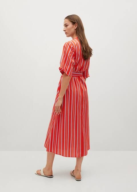 Striped cotton dress | MANGO (UK)