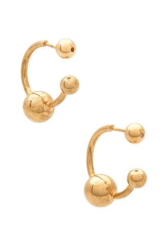 Jean Paul Gaultier Earrings in Gold - Metallic Gold. Size all. | FWRD 