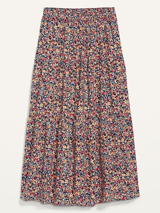 Tiered Floral-Print Maxi Skirt for Women | Old Navy (US)