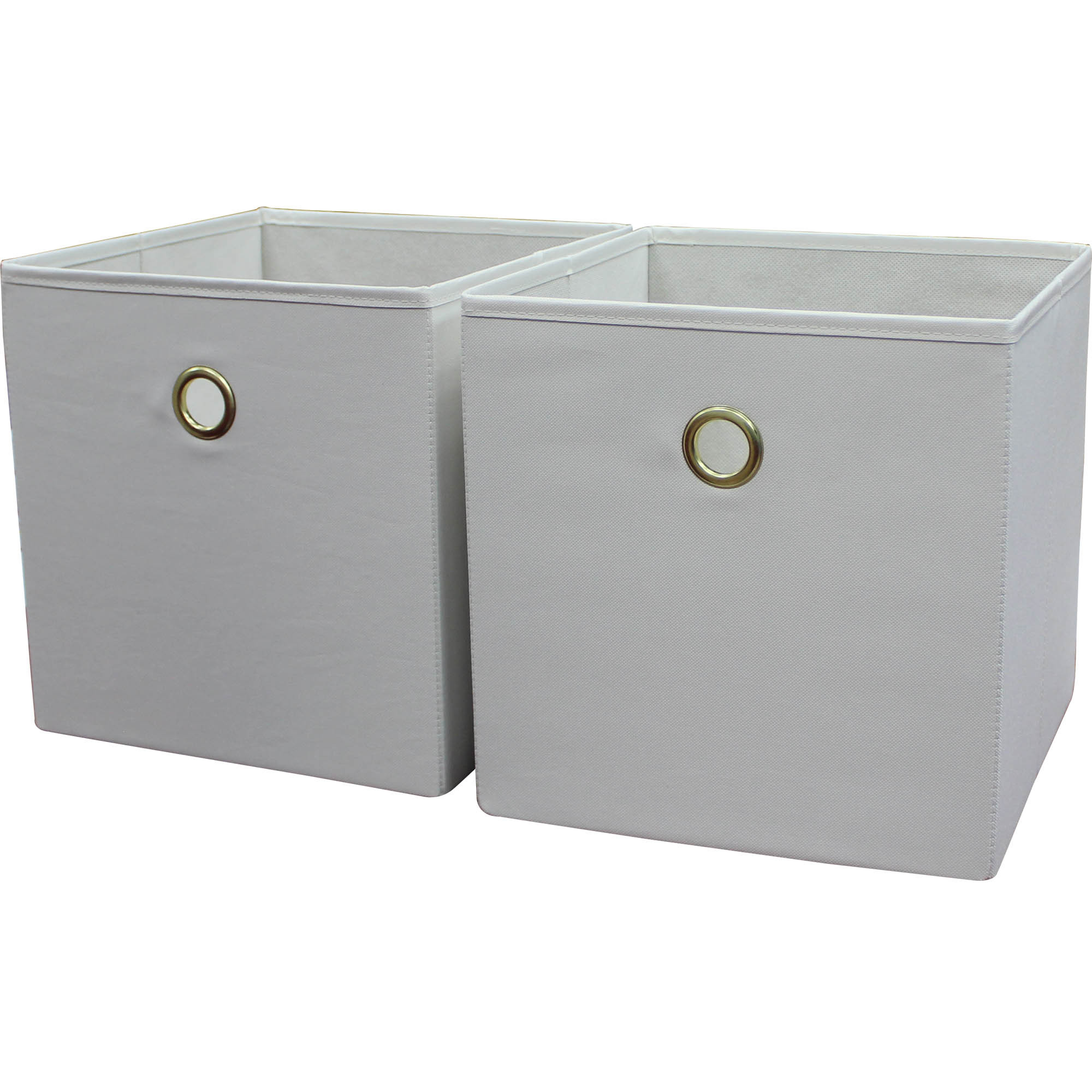 Mainstays Collapsible Fabric Cube Storage Bins (10.5" x 10.5"), Set of 2, Multiple Colors | Walmart (US)