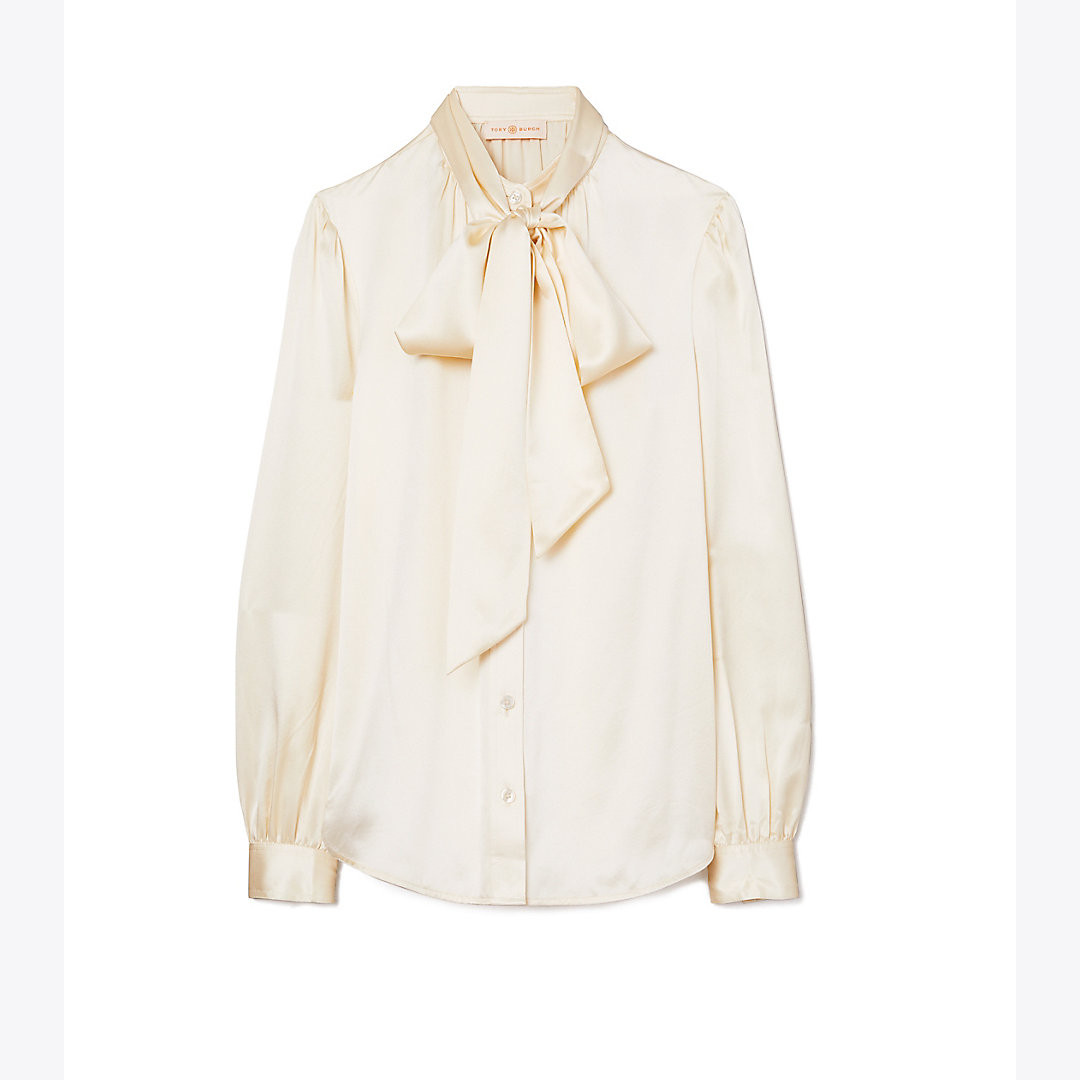 Tory Burch Satin Bow Blouse | Tory Burch (US)