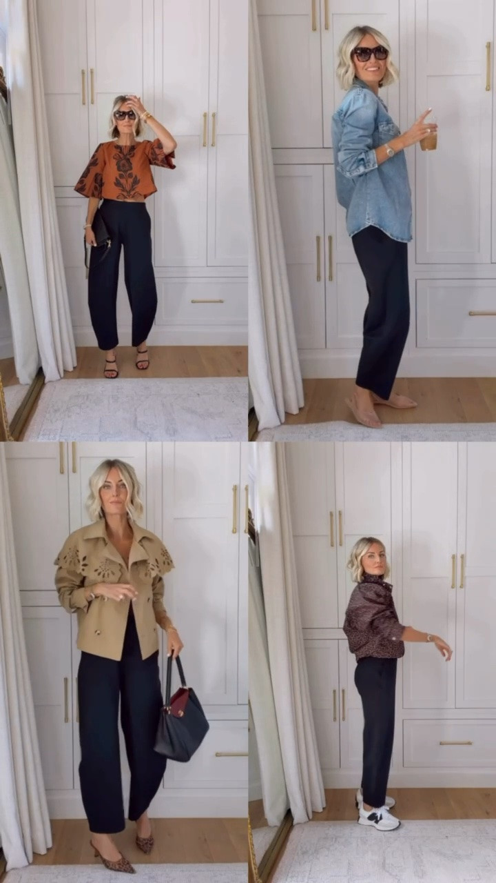 Cannot get enough of these black barrel pants 😍👏🏼 will be styling these all season long!

Loverly Grey, black barrel pants outfit, fall fashion, fall outfit ideas

#LTKootd #LTKSeasonal
