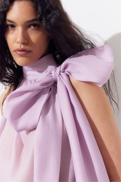 Bow-detail Organza Blouse | H&M (US + CA)