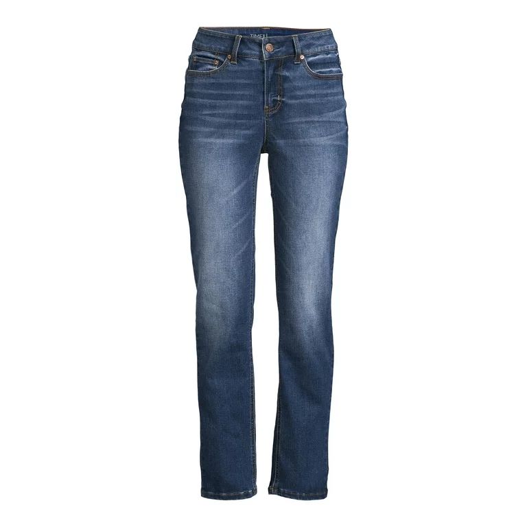 Time and Tru Women’s Mid Rise Straight Jean | Walmart (US)