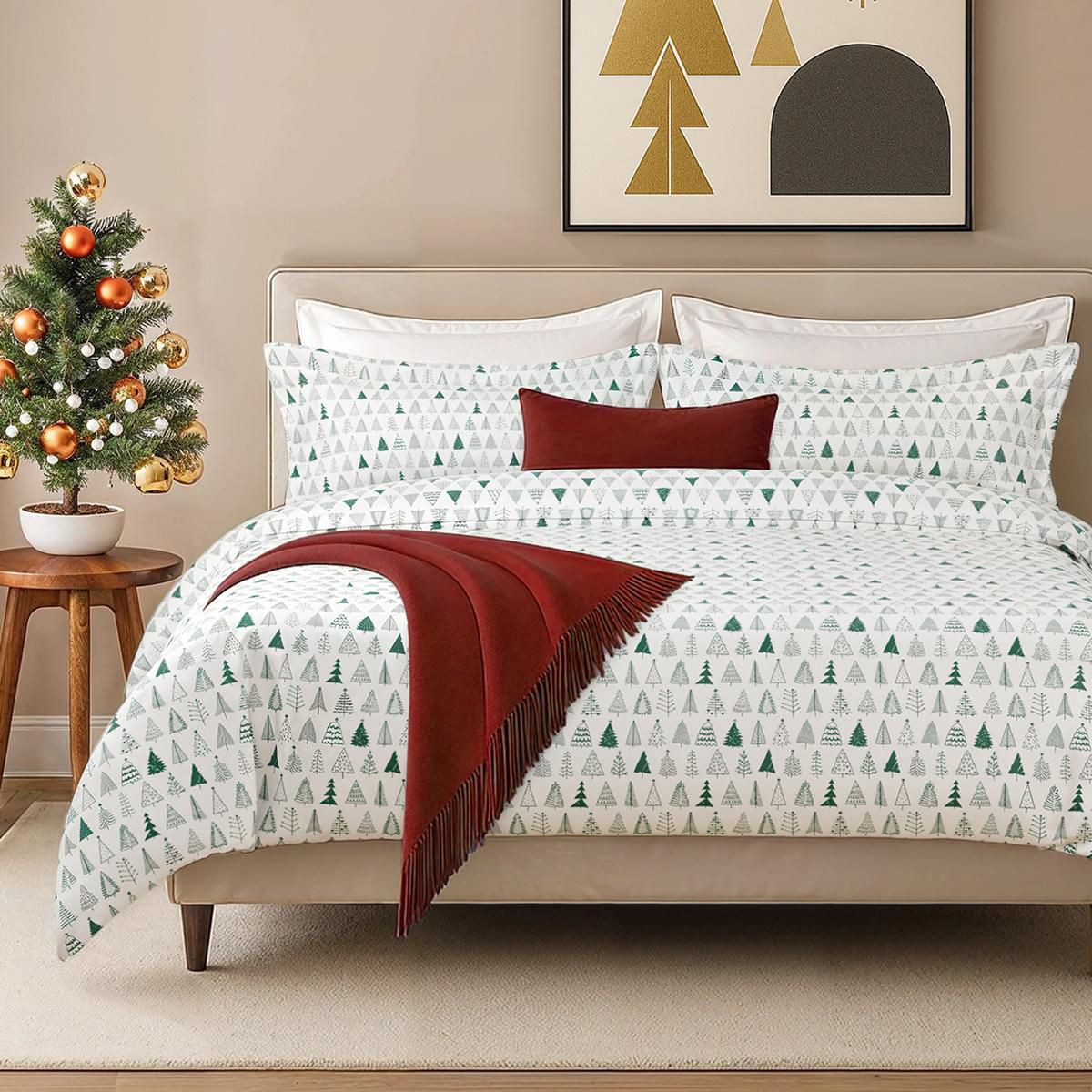 Premium Soft Christmas Duvet Cover Set - Zipper Closure & Matching Pillow Shams - CGK Linens | Target