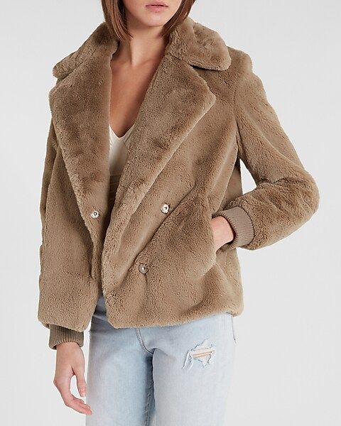 Plush Faux Fur Moto Jacket | Express