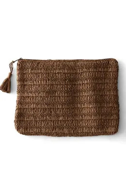 Haven Well Within Straw Clutch in Olive at Nordstrom | Nordstrom