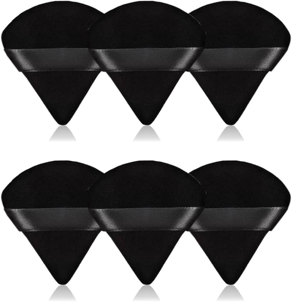 6Pcs Velour Triangle Powder Puff,Soft Pure Cotton Face Makeup Sponge Powder Puffs,Loose Powder Co... | Amazon (US)