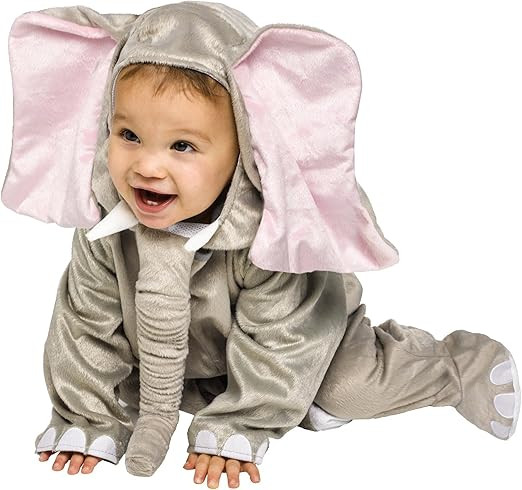 Fun World Cuddly Elephant Infant Costume, 12-24 Grey | Amazon (US)