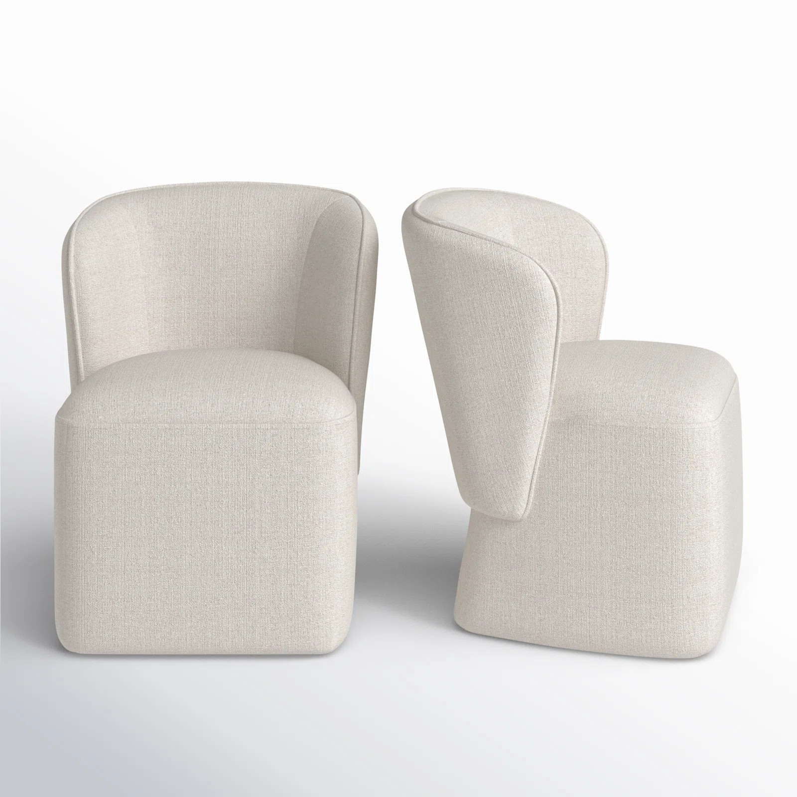 Niha Upholstered Dining Chair With Caster (Set of 2) | Wayfair North America