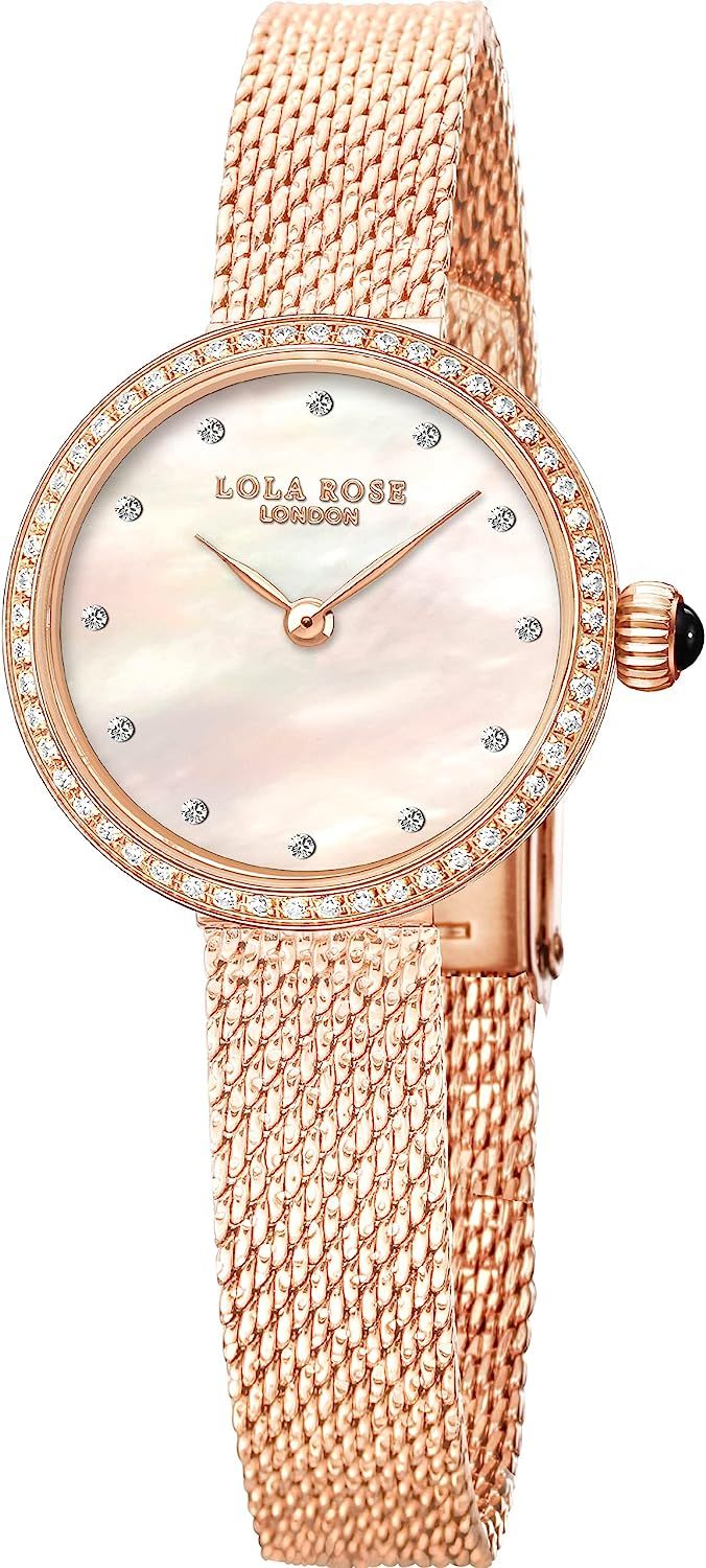 Lola Rose Women's Mother-of-Pearl Watch with Rose Gold Tone Band | Amazon (US)