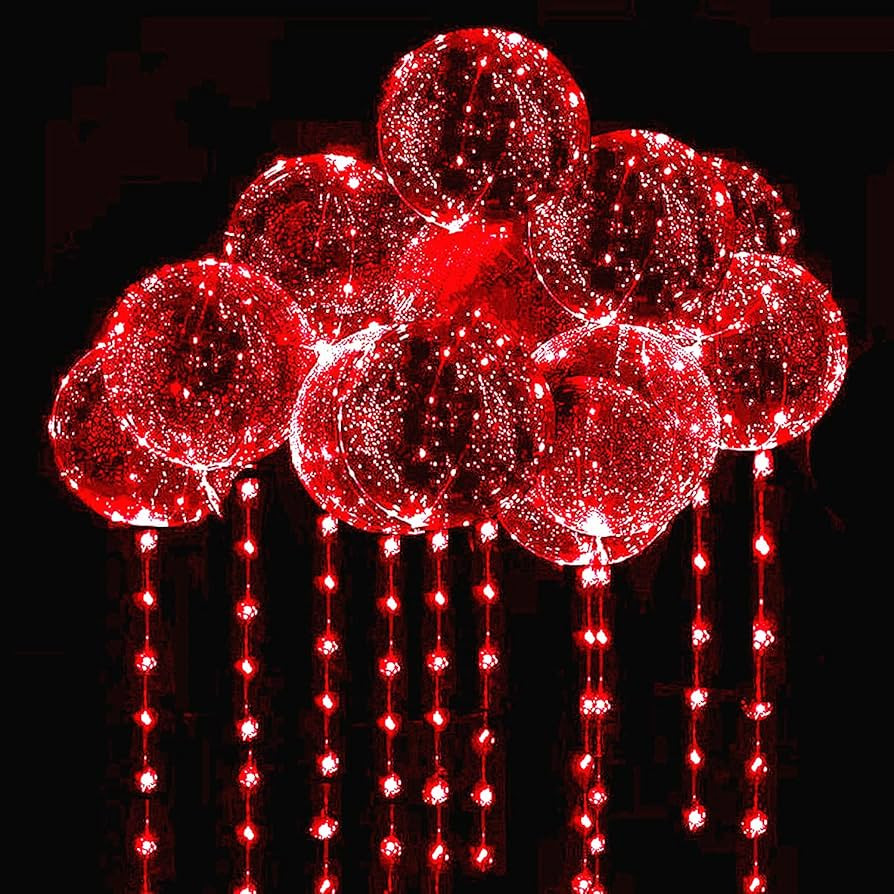 10 PACKS LED Bobo Balloons,Transparent LED Light Up Balloons,Helium Style Glow Bubble Balloons wi... | Amazon (US)