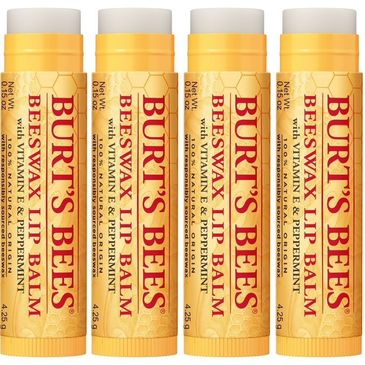 Burt's Bees Lip Balm - Beeswax - 4ct/0.6oz | Target