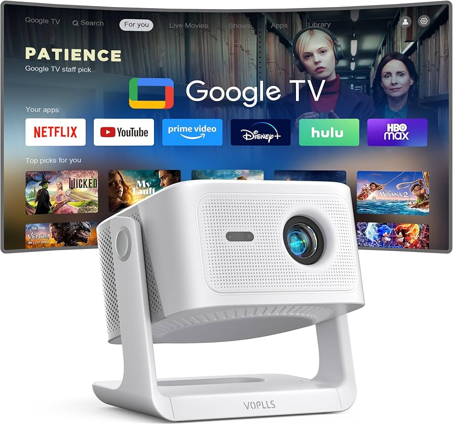 【Official Licensed Google TV】4K Smart Projector with WiFi and Bluetooth, VOPLLS Outdoor Proje... | Amazon (US)