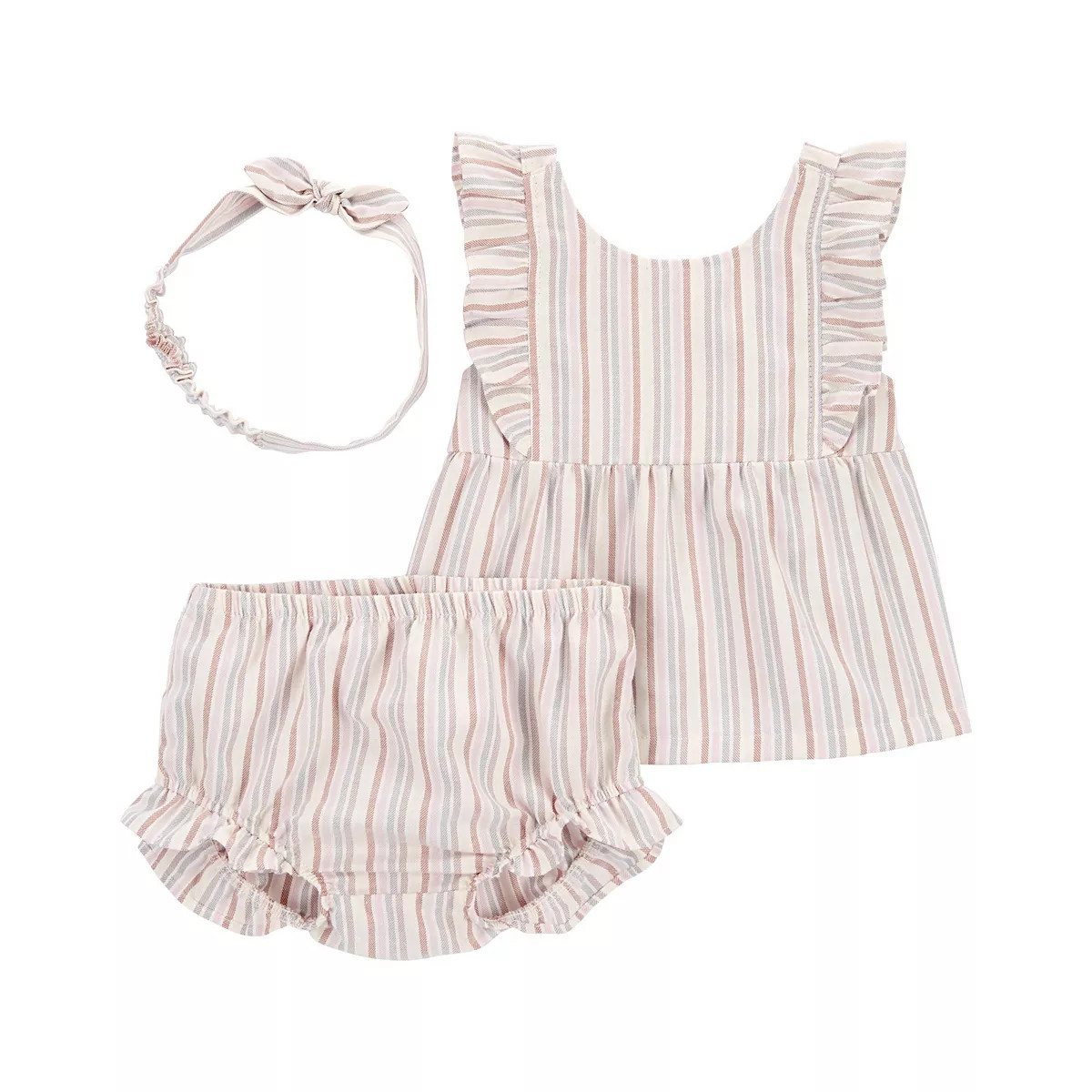 Baby Girl Carter's 3-Piece Striped Little Short Set | Kohl's