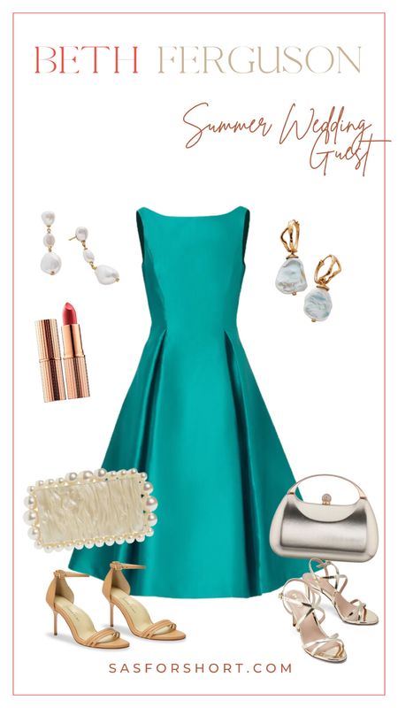 Petite friendly summer wedding guest dress.  Classic style from head to toe.  Shoes and accessories that you will wear on repeat, not just to a wedding.
#ltkpetite #petite #comfortableshoes


#LTKShoeCrush #LTKStyleTip #LTKWedding