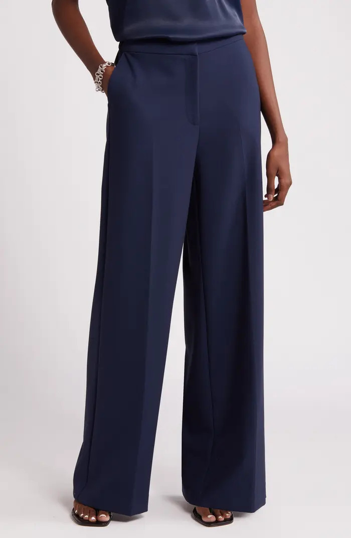 Flat Front Wide Leg Pants | Nordstrom