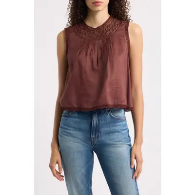DÔEN Liletta Ramie Top in Dahlia at Nordstrom, Size Large | Nordstrom