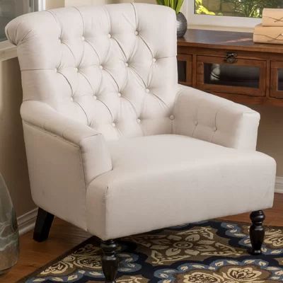 Verona Tufted Fabric Armchair Upholstery: Beige | Wayfair North America