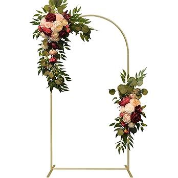 7.2FT Gold Aluminum Arch Backdrop Stand, Square Balloon Arch Stand Wedding Frame for Birthday Par... | Amazon (US)