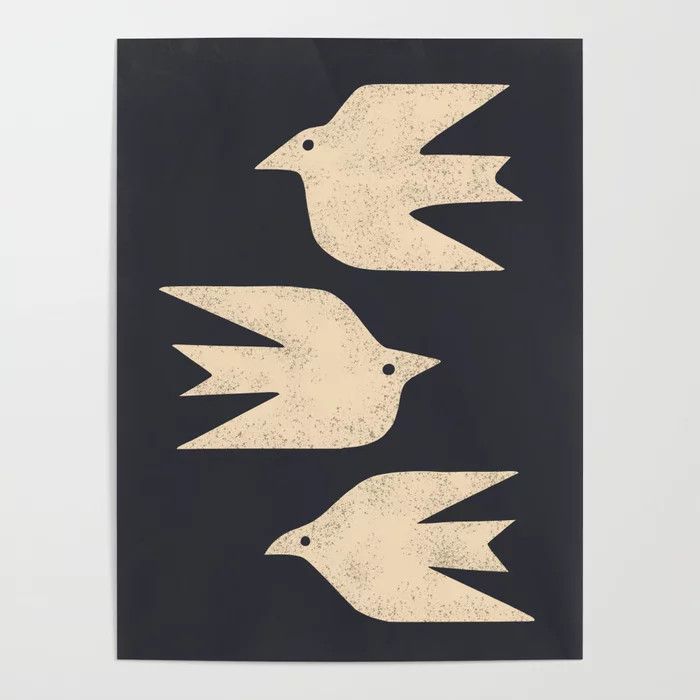 Doves In Flight Poster | Society6