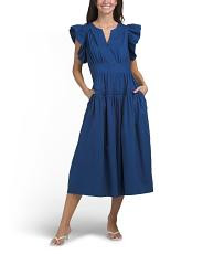 Cotton Poplin Maxi Dress | TJ Maxx