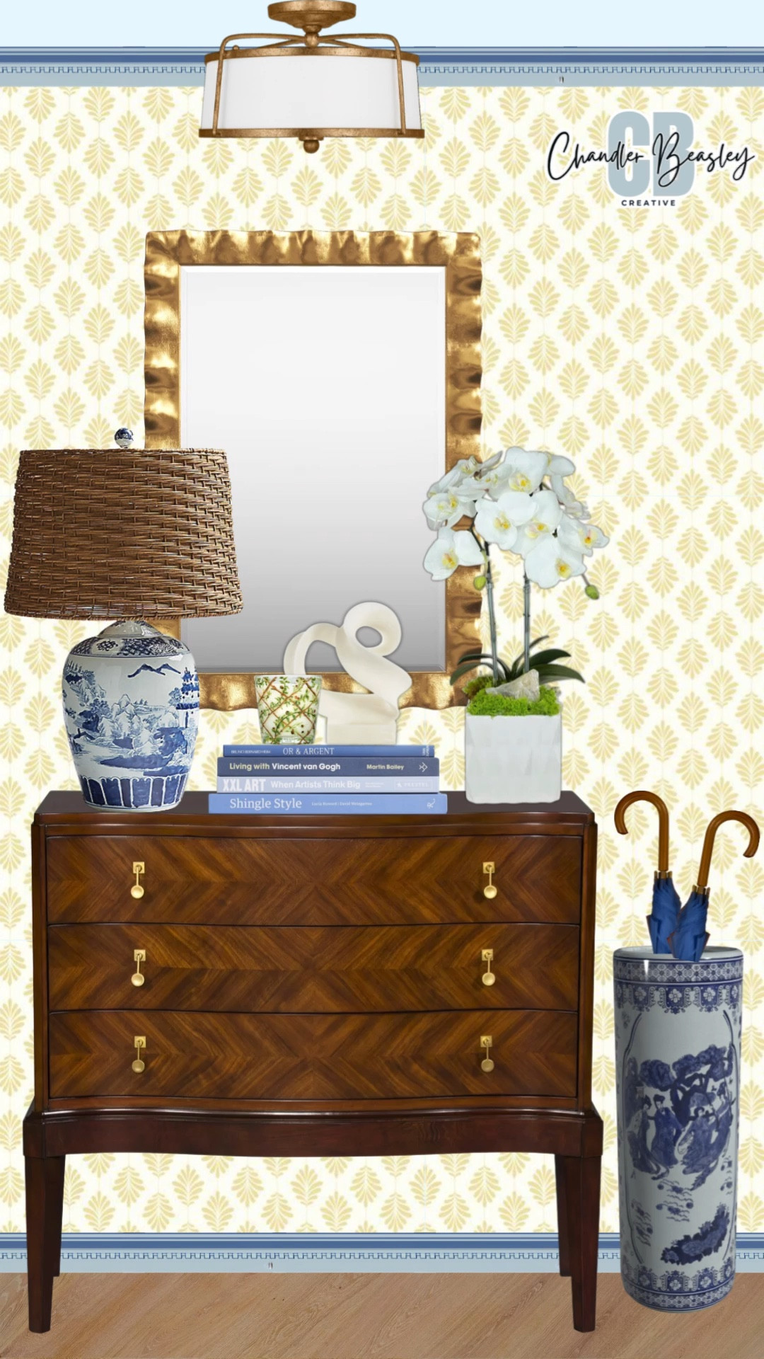 A yellow and blue entryway that is even beautiful on a rainy day! 

#LTKHome #LTKVideo #LTKStyleTip