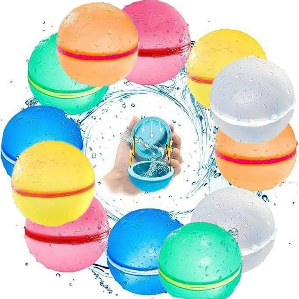 Reusable Water Balloons for Toddlers Outdoor, Magnetic Self-Sealing Water Bomb for Kids Ages 4-8,... | Amazon (US)