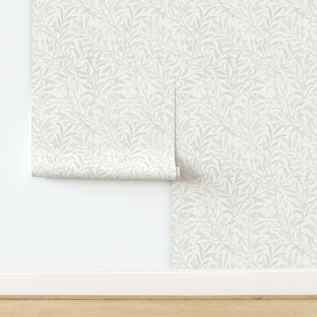 581WILLOW BOUGH IN PALE IVORY - WILLIAM MORRIS Wallpaper bysalvagescapes | Spoonflower