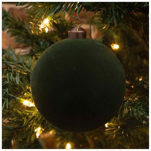 Hobby Lobby Flocked Round Christmas Ornaments, 3.15 inches (80 mm) Diameter, Pack of 8, Shatterpr... | Amazon (US)