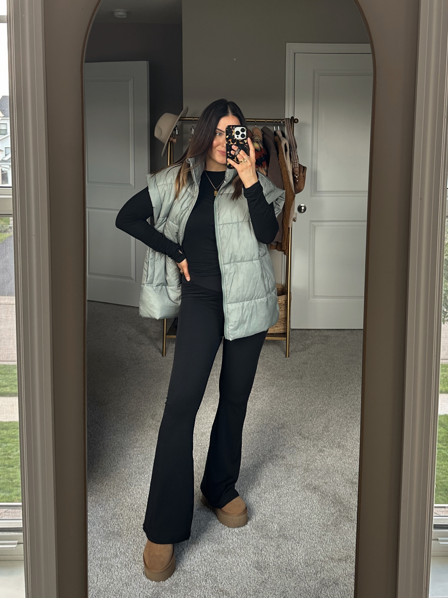 Uggs on sale with code LTK20 🙌🏼 Casual fall outfit - m long sleeve tee & yoga pants, Xs puffer vest, Ugg boots size down

Flared leggings, loungewear

#LTKSeasonal #LTKshoecrush